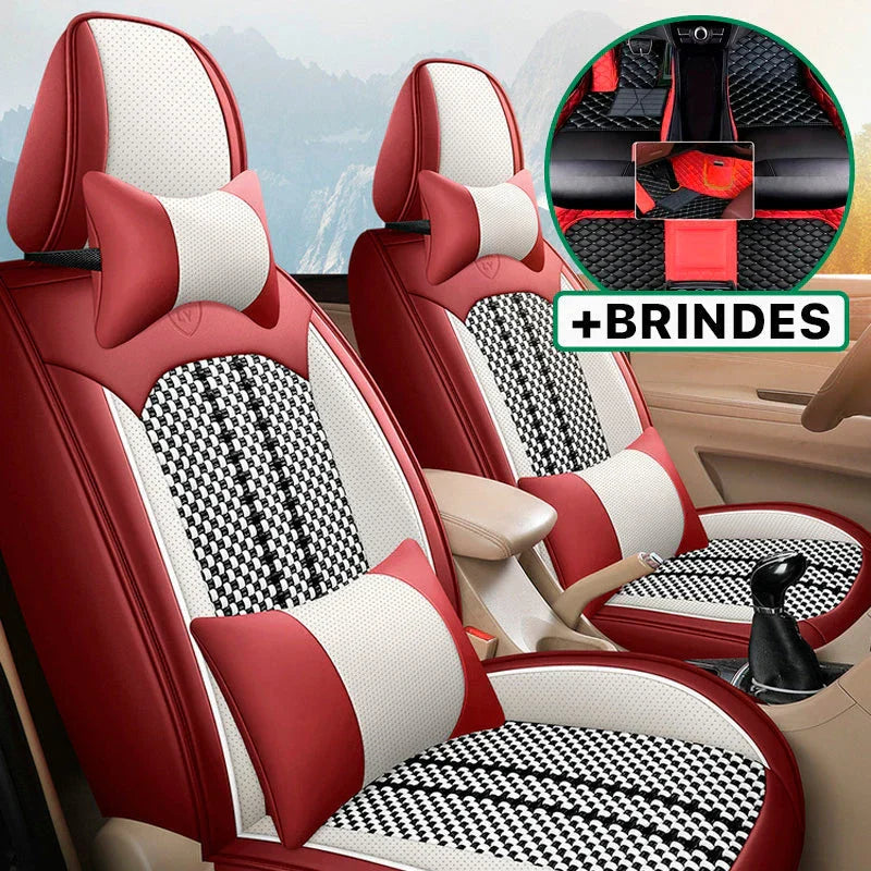 Capa Universal Completa para Carro em Couro Legítimo com AirBag