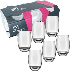 Kit com 9 Potes Herméticos de Vidro (3x 375ml. 3x 475ml. 3x 575ml.) + 6 Copos de Vidro - Promoção 2025
